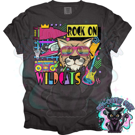 90S Rock On Wildcats Track And Field Mascot