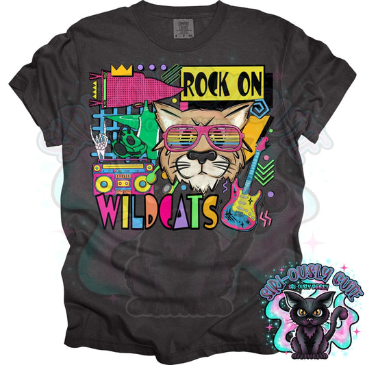 90S Rock On Wildcats Wrestling Mascot