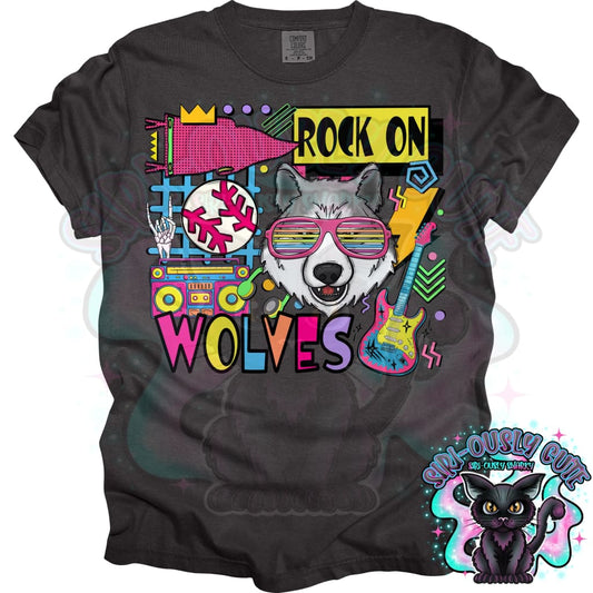 90S Rock On Wolves Baseball Mascot