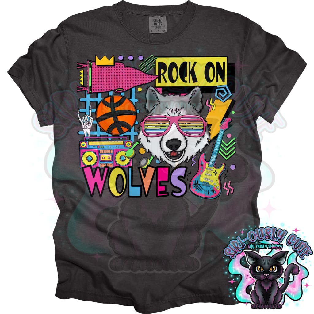 90S Rock On Wolves Basketball Mascot