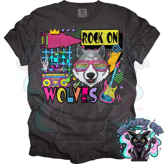 90S Rock On Wolves Dance Mascot