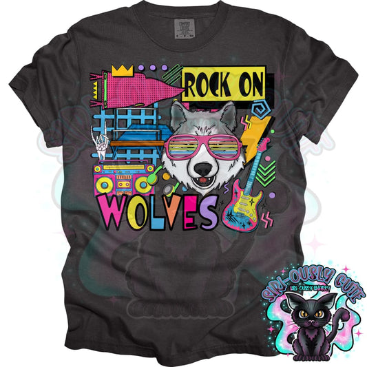 90S Rock On Wolves Gymnastics Mascot