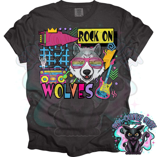 90S Rock On Wolves Hockey Mascot