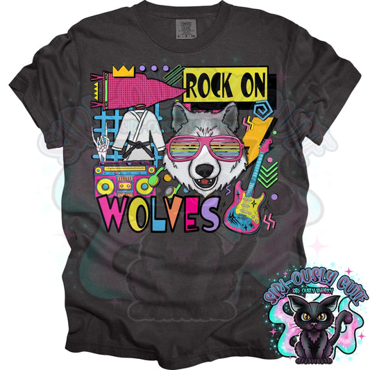 90S Rock On Wolves Karate Mascot