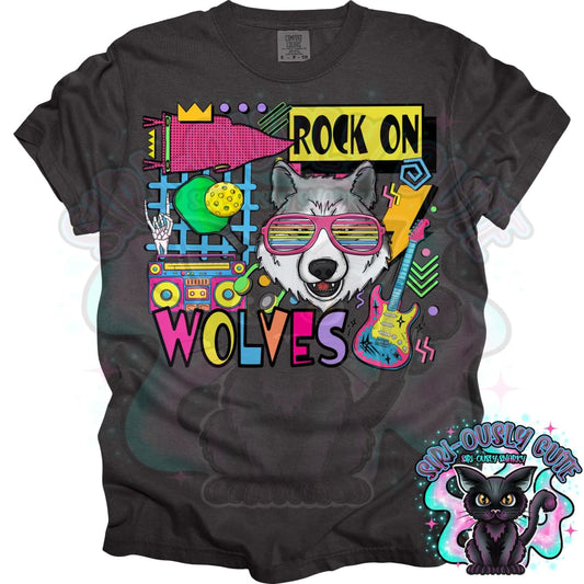 90S Rock On Wolves Pickleball Mascot