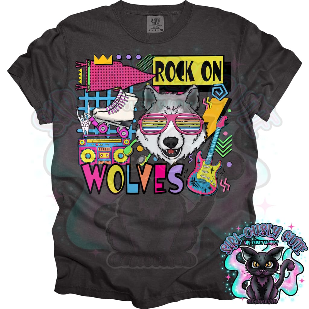 90S Rock On Wolves Rollerblading Mascot