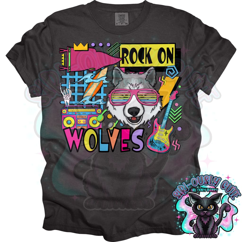 90S Rock On Wolves Surfing Mascot