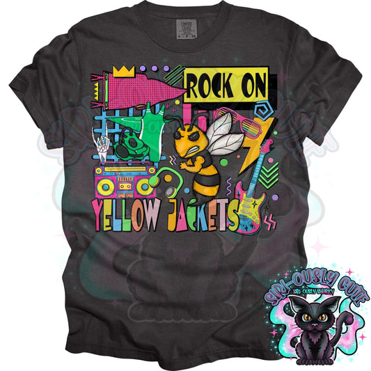 90S Rock On Yellow Jackets Wrestling Mascot