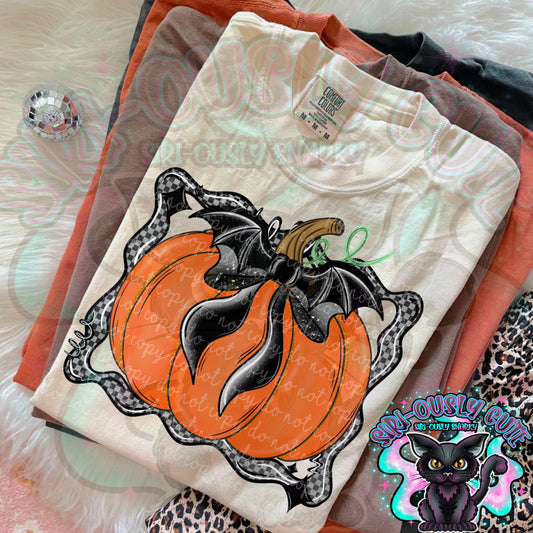 Bat bow pumpkin
