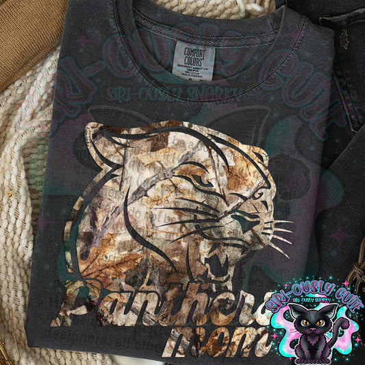 Camo Outline Mascot - Panthers Mom