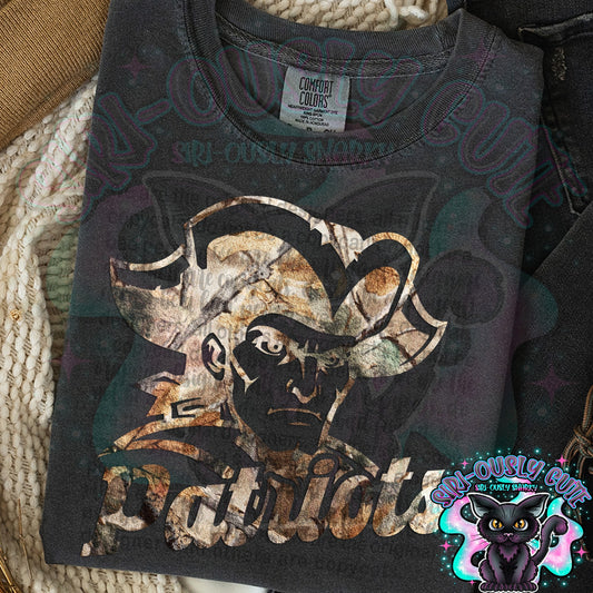 Camo Outline Mascot - Patriots