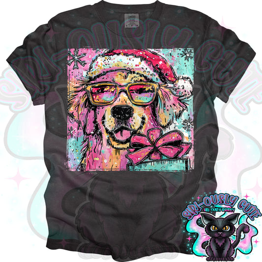 Christmas Dog 1 Glasses
