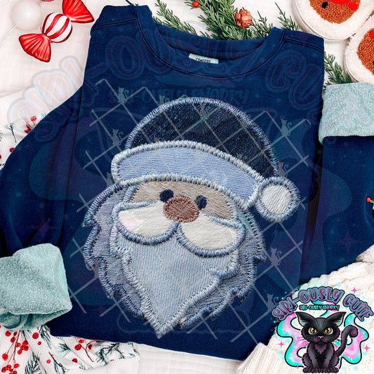 Denim Patchwork Cute Santa