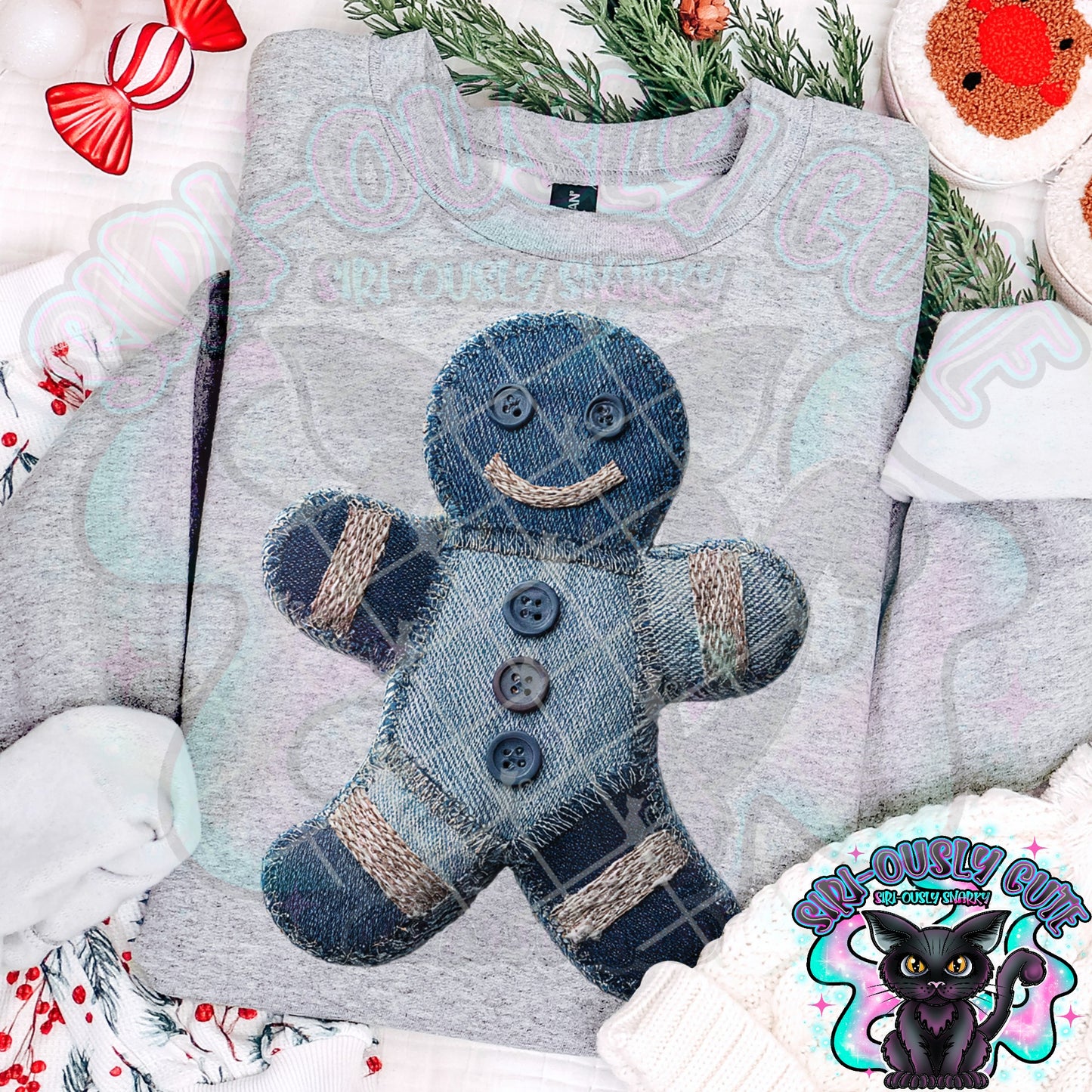 Denim Patchwork Gingerbread