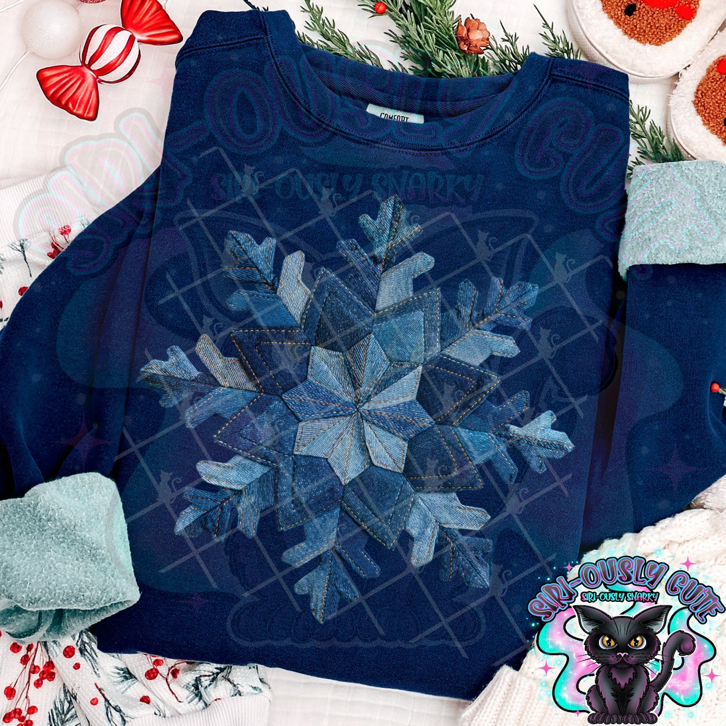 Denim Patchwork Snowflake