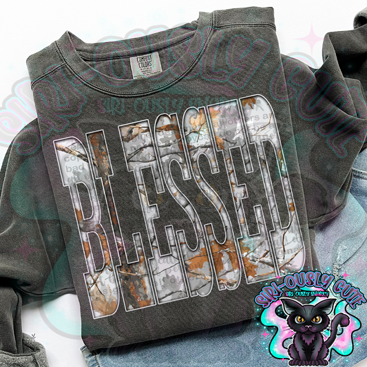 Gray Camo Blessed