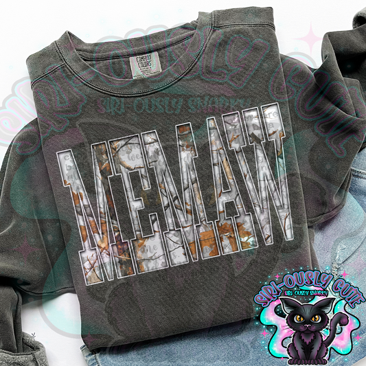 Gray Camo Memaw