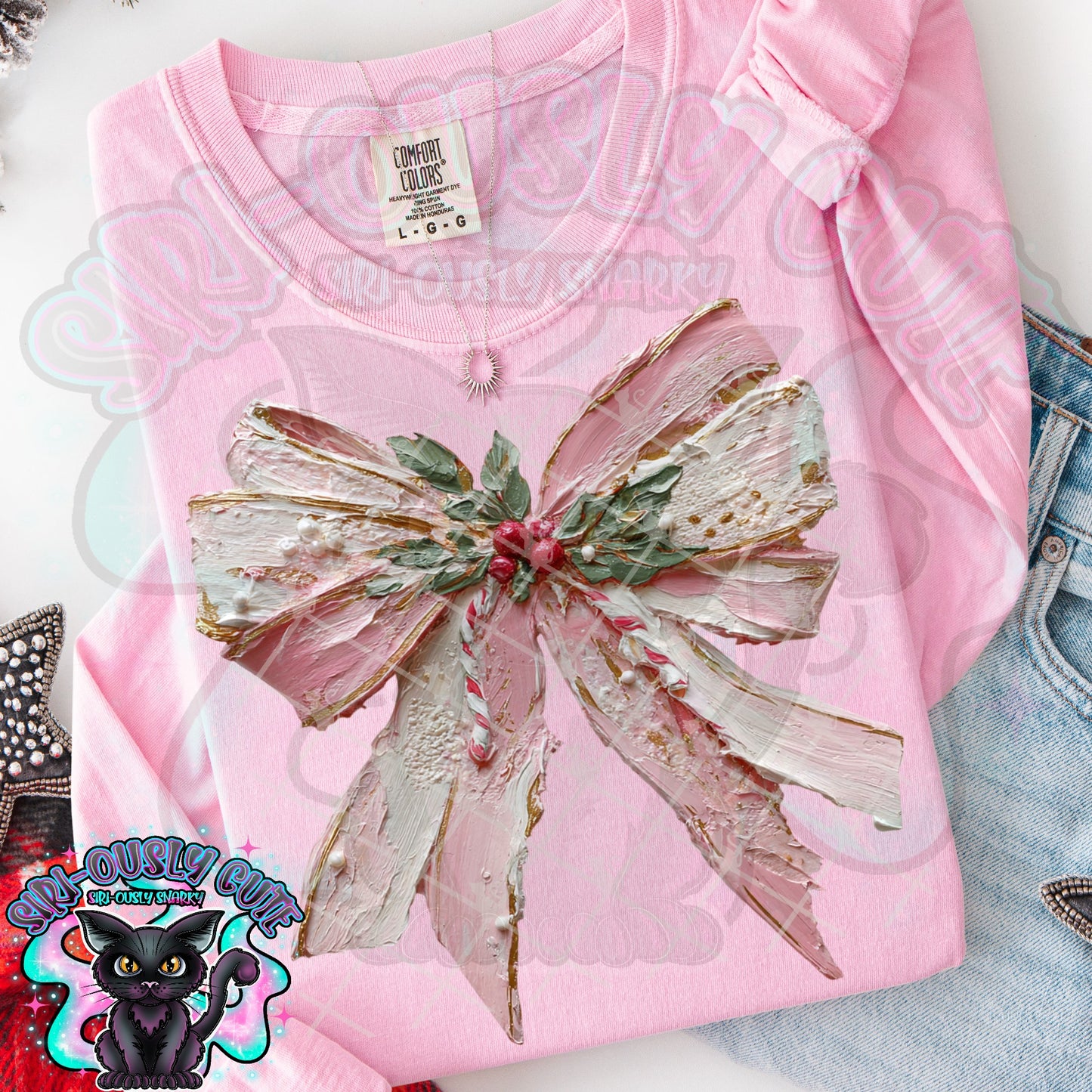 Hand Painted Christmas Bow