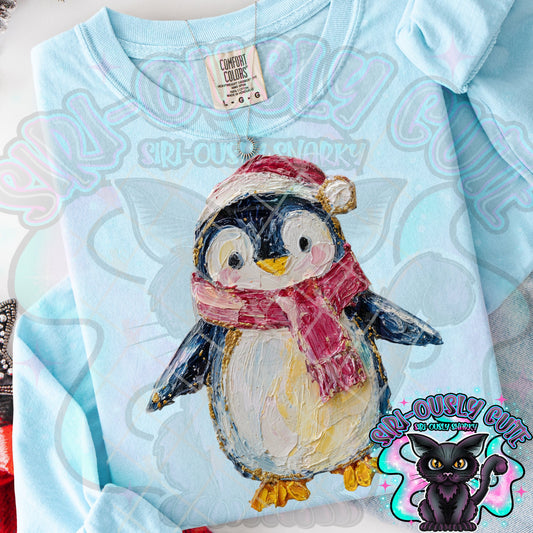 Hand Painted Christmas Penguin