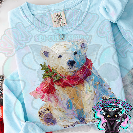 Hand Painted Christmas Polar Bear