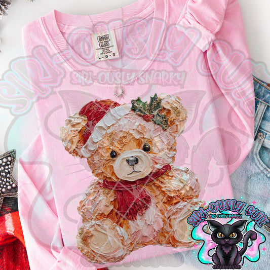 Hand Painted Christmas Teddy Bear