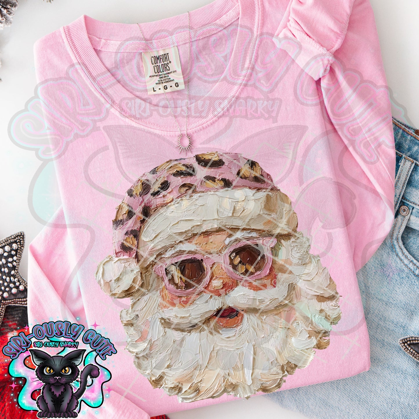 Hand Painted Leopard Hat Santa