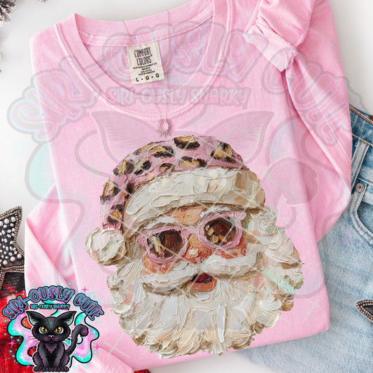 Hand Painted Leopard Hat Santa