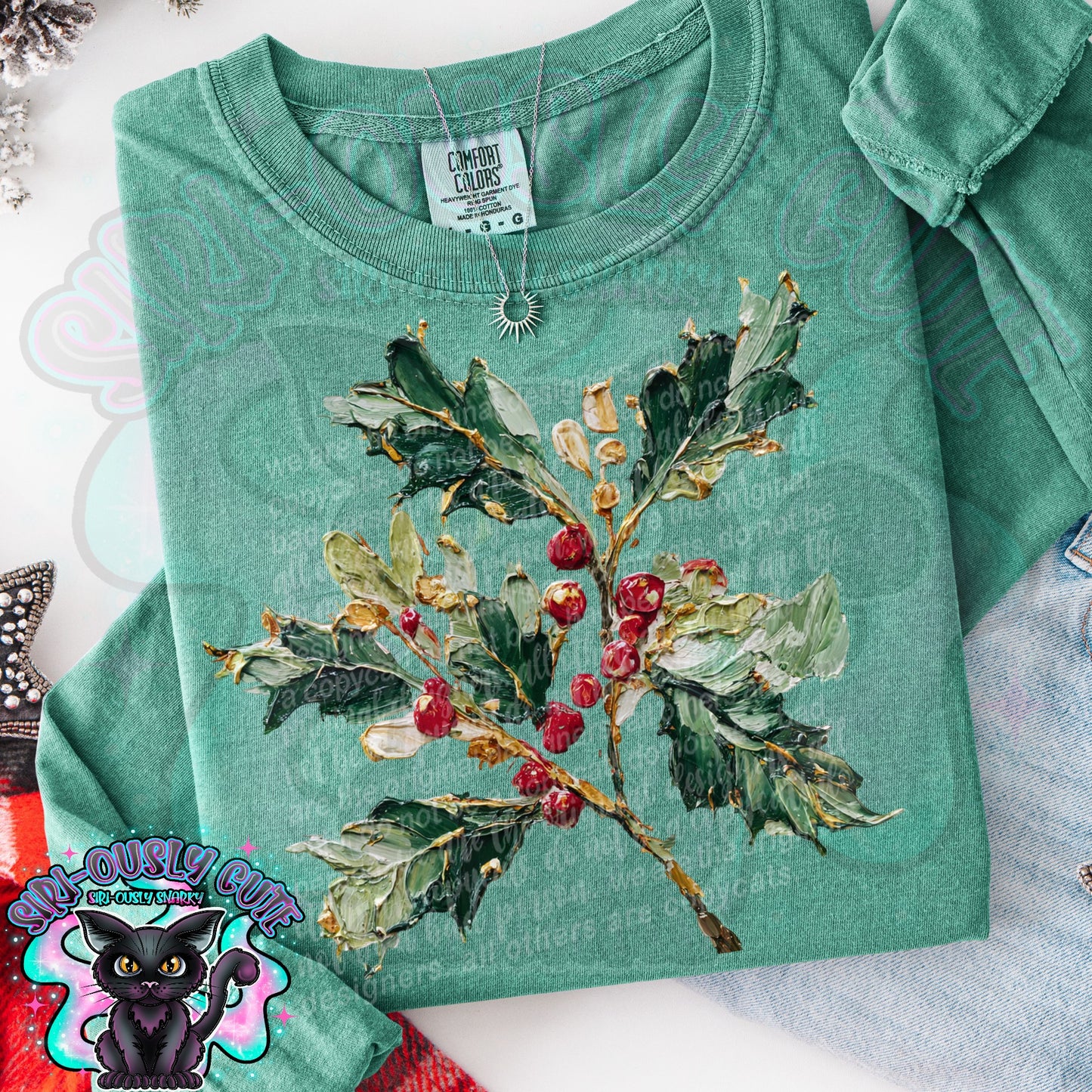 Hand painted Mistletoe