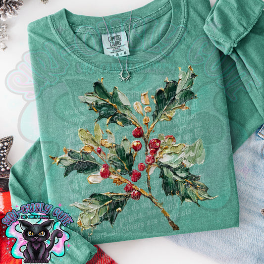 Hand painted Mistletoe