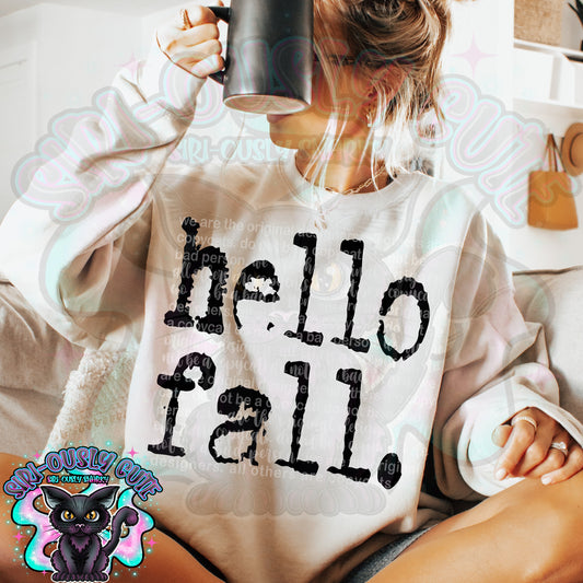 Typography Hello Fall