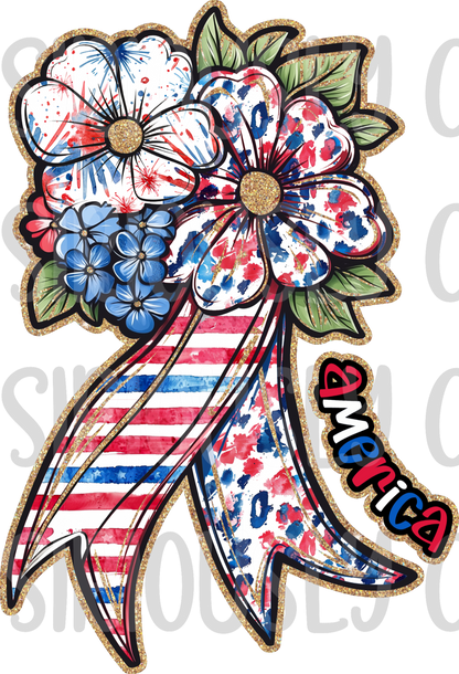 america bouquet flowers