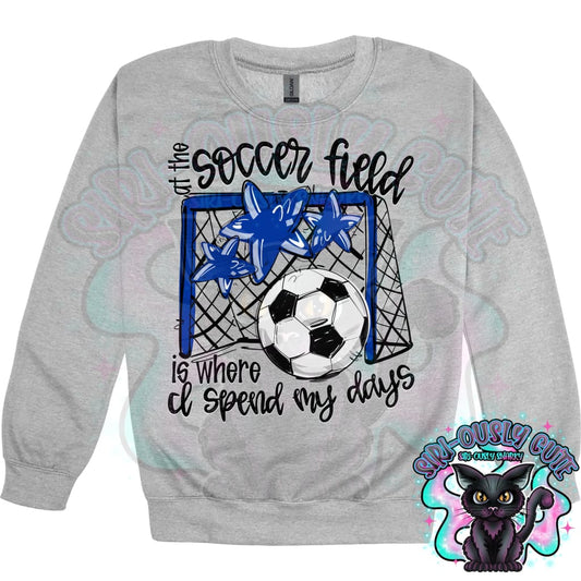 At The Soccer Field Is Where I Spend My Days Royal Blue Mascot