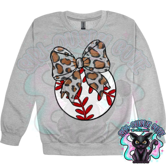 Balls and Bows Baseball Leopard Mascot