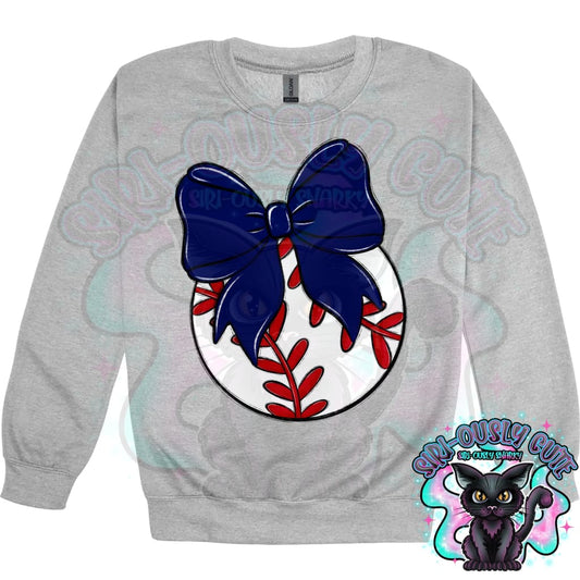 Balls and Bows Baseball Navy Mascot