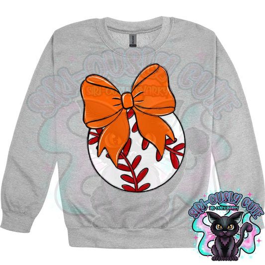 Balls and Bows Baseball Orange Mascot