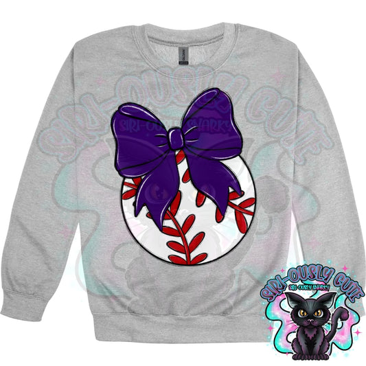 Balls and Bows Baseball Purple Mascot