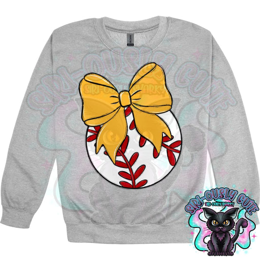 Balls and Bows Baseball Yellow Gold Mascot