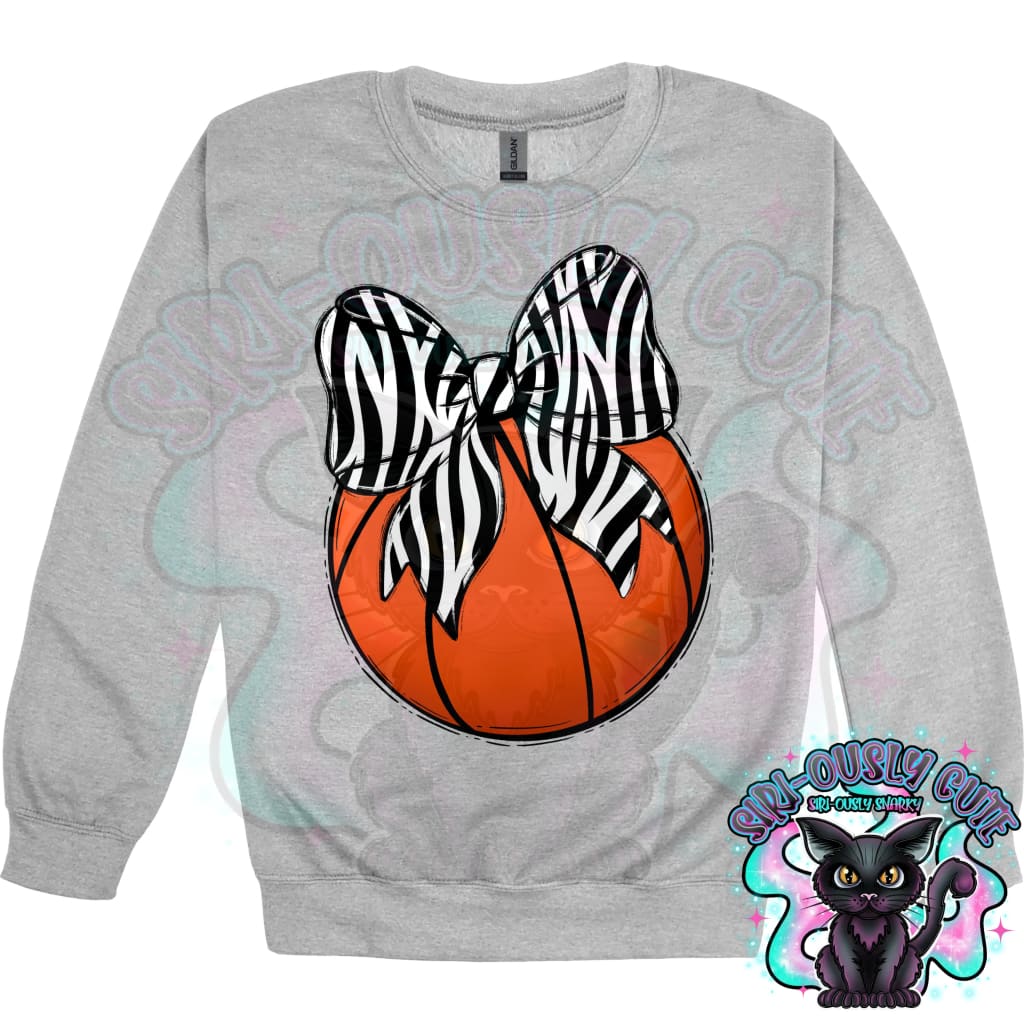 Balls and Bows Basketball Zebra Mascot