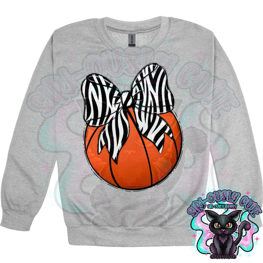 Balls and Bows Basketball Zebra Mascot