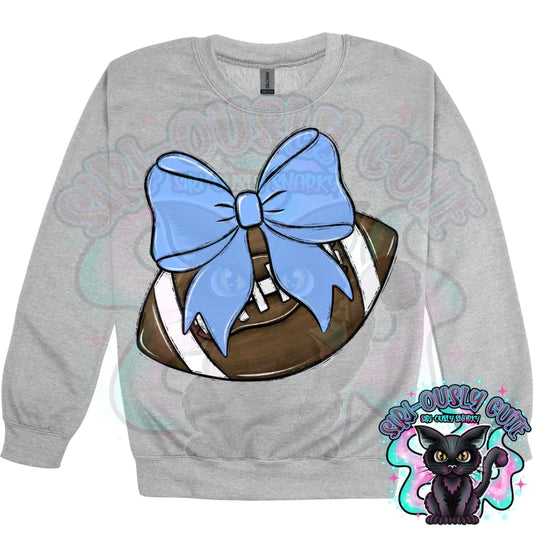 Balls and Bows Football Columbia Blue Mascot