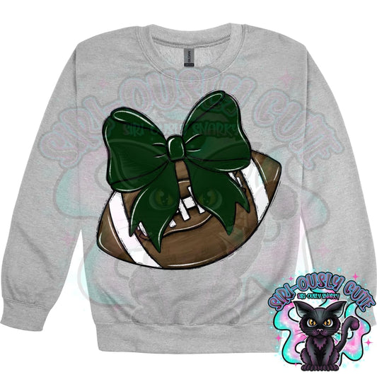 Balls and Bows Football Dark Green Mascot