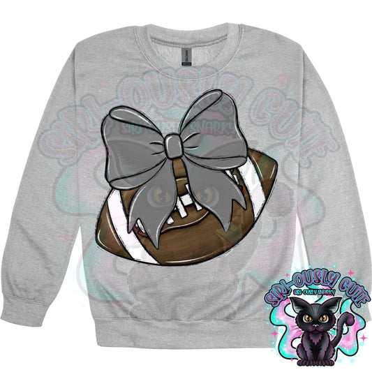 Balls and Bows Football Gray Mascot