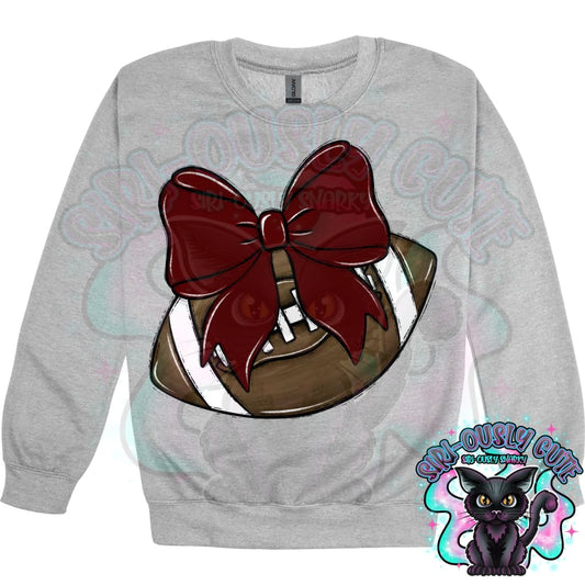 Balls and Bows Football Maroon Mascot