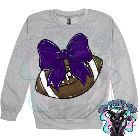Balls and Bows Football Purple Mascot