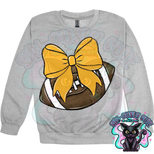 Balls and Bows Football Yellow Gold Mascot