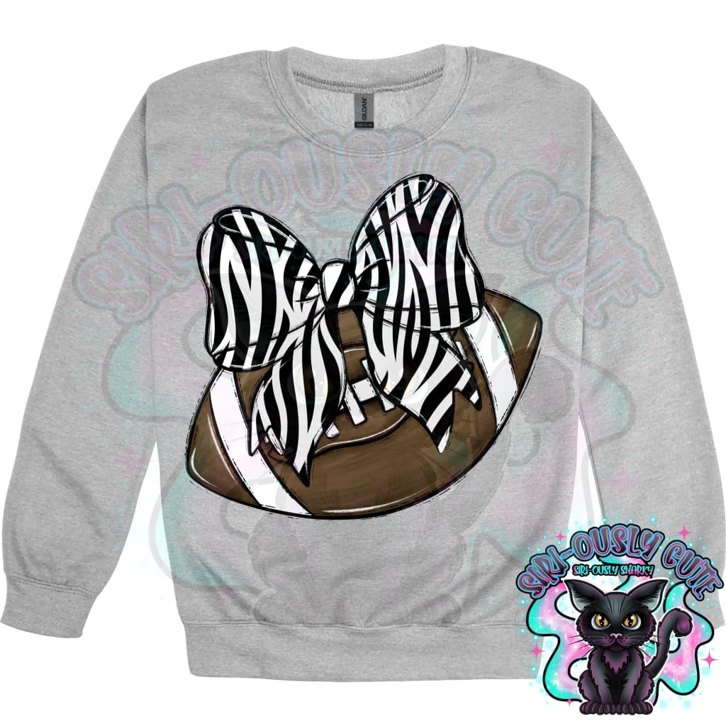 Balls and Bows Football Zebra Mascot