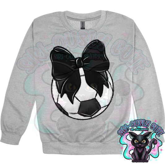 Balls and Bows Soccer Black Mascot