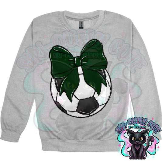 Balls and Bows Soccer Dark Green Mascot