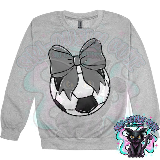 Balls and Bows Soccer Gray Mascot