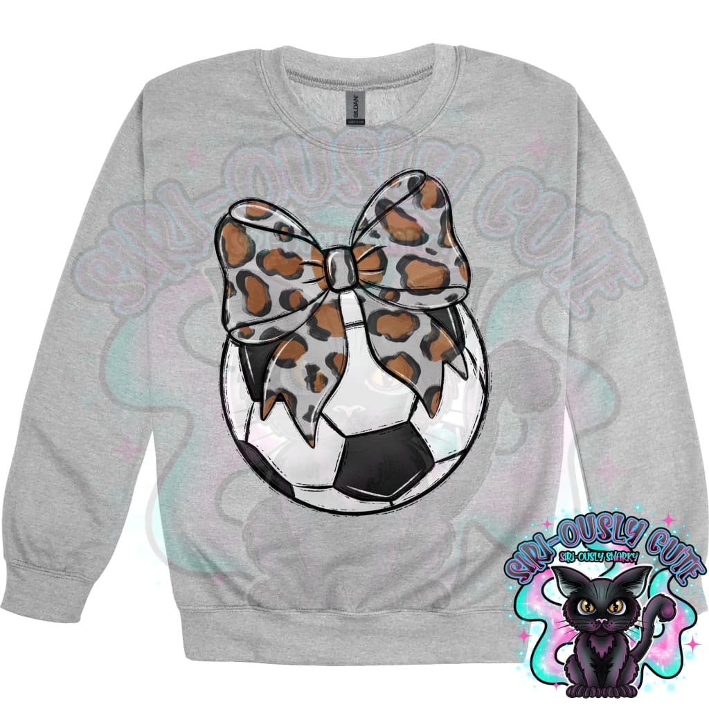 Balls and Bows Soccer Leopard Mascot